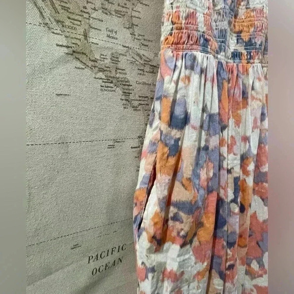 GAP Size XXL Contemporary Watercolor Print Flutter Sleeve Dress Dress - Picture 4 of 8